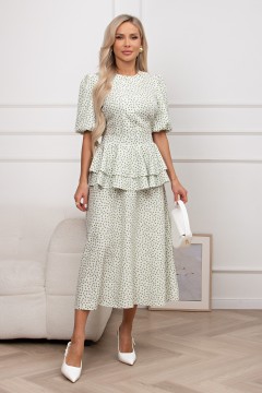 Платье летнее со съёмной баской Инга №1 Valentina(фото5)