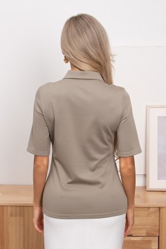 Блуза трикотажная в оливковом цвете Вербена №9 Valentina(фото5)