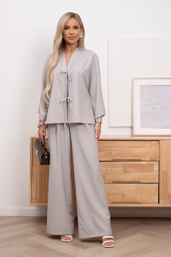 Костюм-двойка серый с брюками Юкка №1 Valentina(фото2)