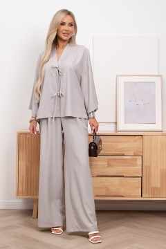 Костюм-двойка серый с брюками Юкка №1 Valentina(фото4)