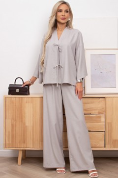 Костюм-двойка серый с брюками Юкка №1 Valentina