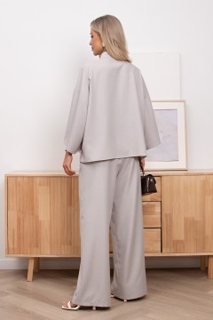 Костюм-двойка серый с брюками Юкка №1 Valentina(фото7)