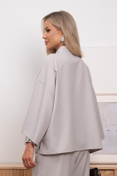 Костюм-двойка серый с брюками Юкка №1 Valentina(фото8)