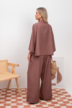 Костюм-двойка коричневый с брюками Юкка №2 Valentina(фото6)