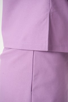 Костюм льняной сиреневый с брюками Elza(фото11)