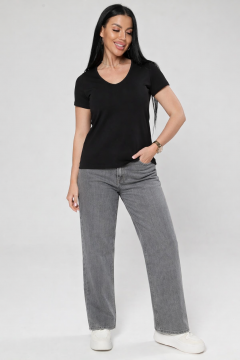 Футболка трикотажная чёрного цвета Iv-capriz(фото4)