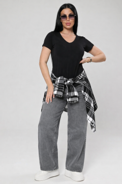 Футболка трикотажная чёрного цвета Iv-capriz(фото2)