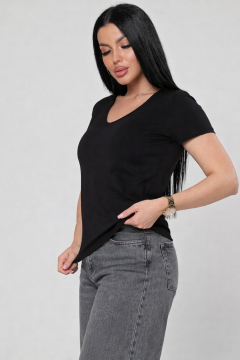 Футболка трикотажная чёрного цвета Iv-capriz(фото6)