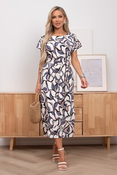 Платье трикотажное с поясом Октавия №14 Valentina(фото3)