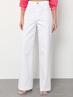 Джинсы широкие белого цвета Jetty(фото3)