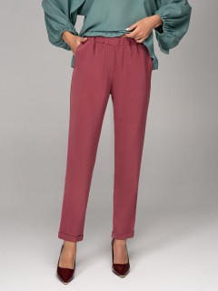 Брюки на резинке в цвете пыльная роза 48 размера Elza(фото3)