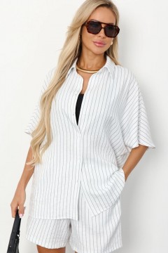 Рубашка белая в полоску Jetty