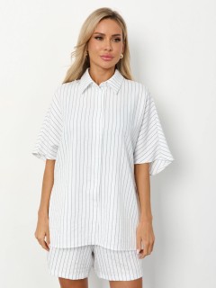 Рубашка белая в полоску Jetty(фото3)