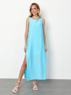 Платье длинное голубого цвета Jetty(фото5)