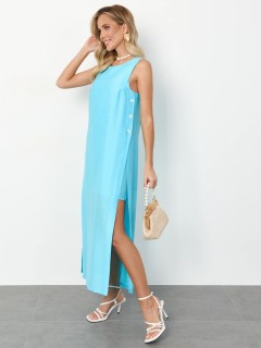 Платье длинное голубого цвета Jetty(фото7)