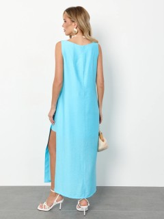 Платье длинное голубого цвета Jetty(фото8)