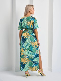 Платье длинное лёгкое с коротким расклешенным рукавом Jetty(фото8)