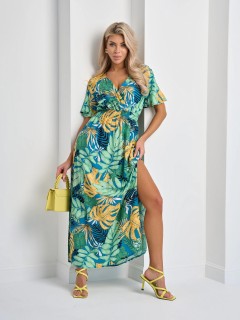 Платье длинное лёгкое с коротким расклешенным рукавом Jetty(фото2)