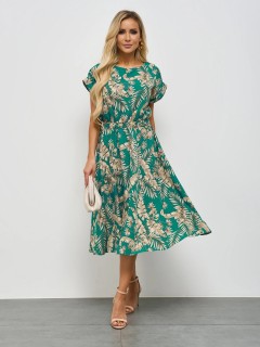 Платье миди бирюзовое с принтом Jetty(фото8)