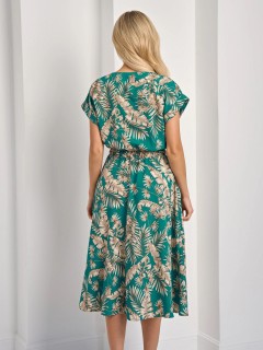 Платье миди бирюзовое с принтом Jetty(фото7)