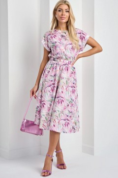 Платье миди розовое с принтом Jetty
