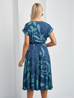 Платье миди тёмно-синее с принтом Jetty(фото6)