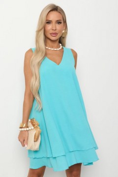 Платье короткое ярко-бирюзовое Jetty