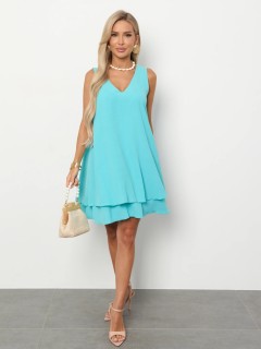Платье короткое ярко-бирюзовое Jetty(фото4)