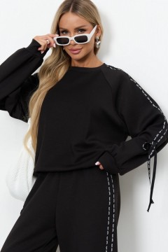 Джемпер трикотажный чёрного цвета Jetty