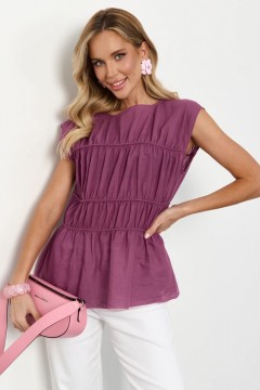 Блузка вишнёвого цвета из хлопка Jetty