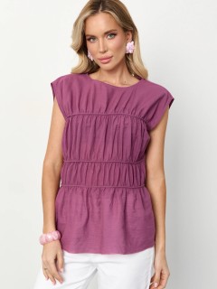 Блузка вишнёвого цвета из хлопка Jetty(фото5)