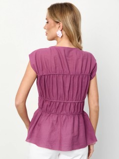 Блузка вишнёвого цвета из хлопка Jetty(фото7)