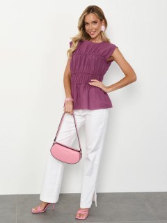 Блузка вишнёвого цвета из хлопка Jetty(фото2)