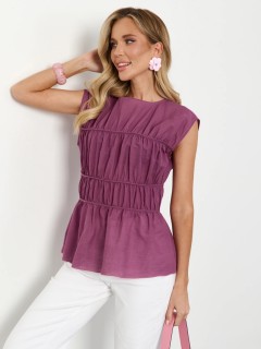 Блузка вишнёвого цвета из хлопка Jetty(фото6)