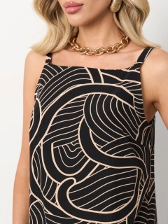 Сарафан длинный чёрный с разрезами Jetty(фото3)