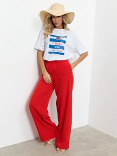 Футболка трикотажная белая с печатным принтом Jetty(фото4)