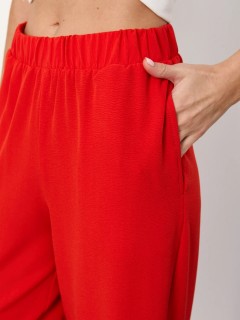 Брюки прямые красного цвета с карманами Jetty(фото4)