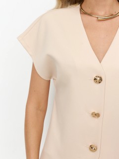 Жакет бежевый с коротким рукавом Jetty(фото4)