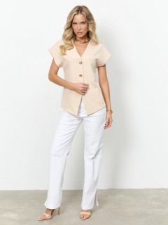 Жакет бежевый с коротким рукавом Jetty(фото2)