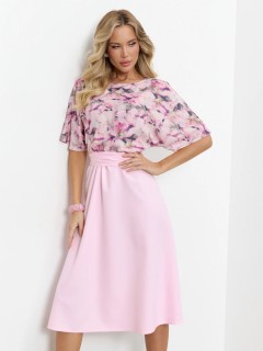 Платье комбинированное с поясом Jetty(фото5)