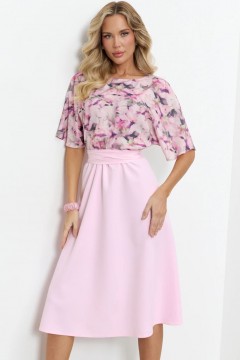 Платье комбинированное с поясом Jetty(фото2)