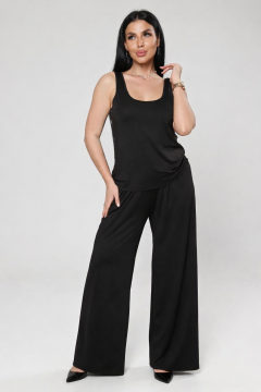 Костюм трикотажный чёрный с брюками Iv-capriz