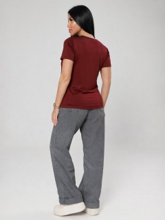 Футболка трикотажная бордового цвета Iv-capriz(фото6)