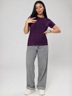 Футболка трикотажная цвета баклажан Iv-capriz(фото2)