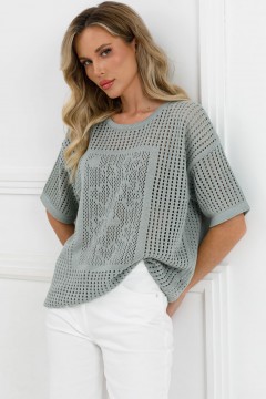 Блуза вязаная с короткими рукавами Priz