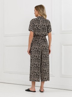 Комбинезон чёрный из вискозы с карманами Priz(фото7)