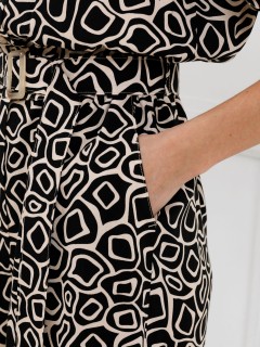 Комбинезон чёрный из вискозы с карманами Priz(фото4)