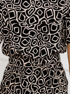 Комбинезон чёрный из вискозы с карманами Priz(фото6)