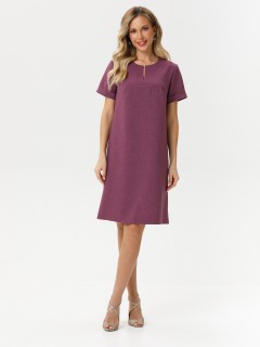 Платье короткое с разрезом в бордовом цвете Diolche(фото2)