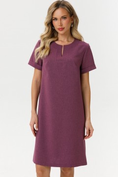 Платье короткое с разрезом в бордовом цвете Diolche